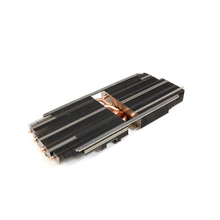 Aluminum Zipper Fin GPU Heat Sink With Heat Pipe