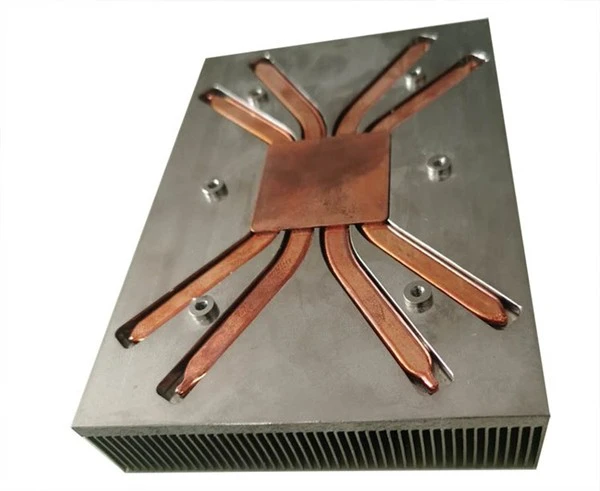 Aluminum Skived Fin Inverter Heat Sink With Heat Pipes